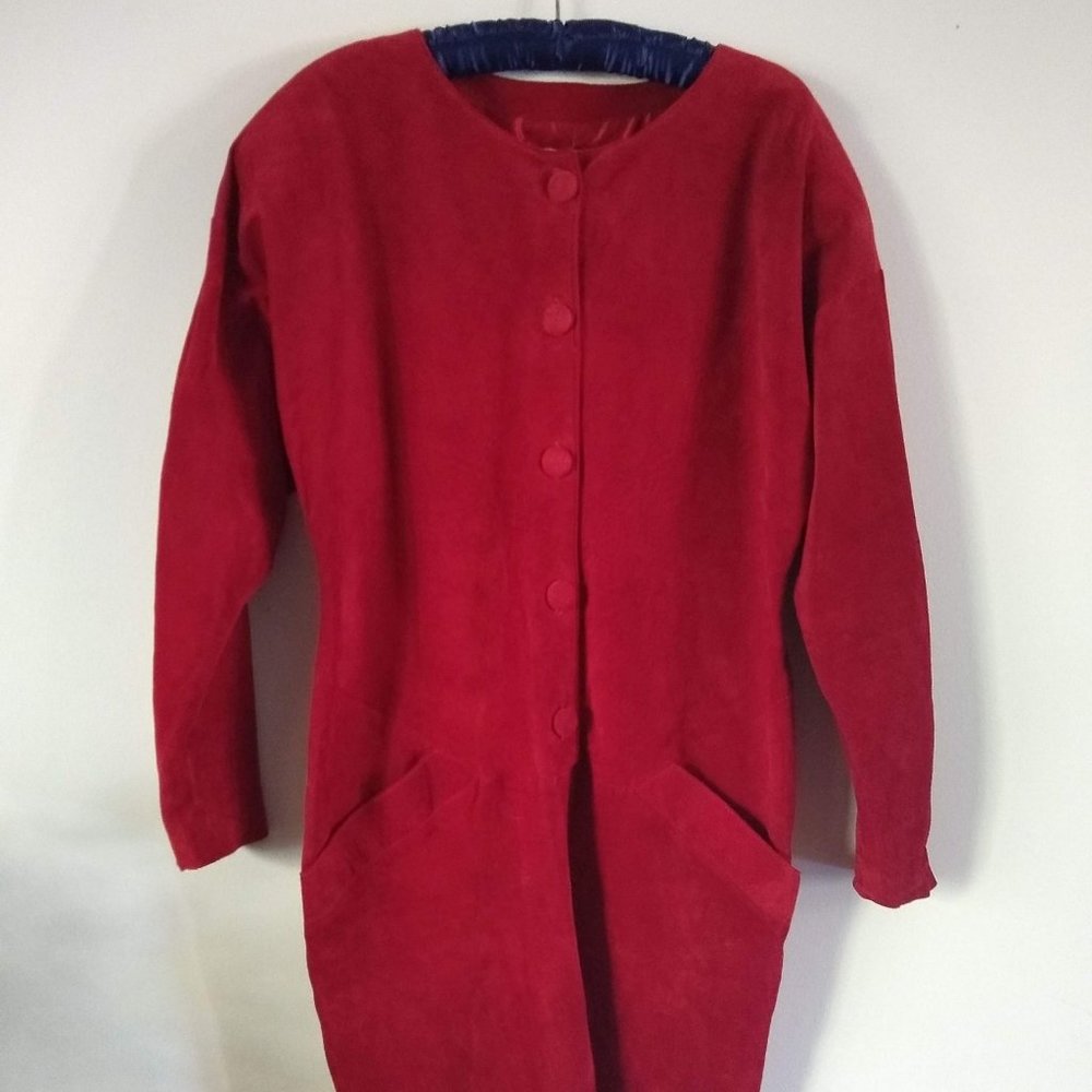 Vintage 1990s Genuine Suede Dress